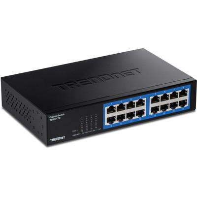 TRENDnet 16-Port Gigabit Desktop Switch, TEG-S17D, 16 x Gigabit RJ-45 Ports, ...