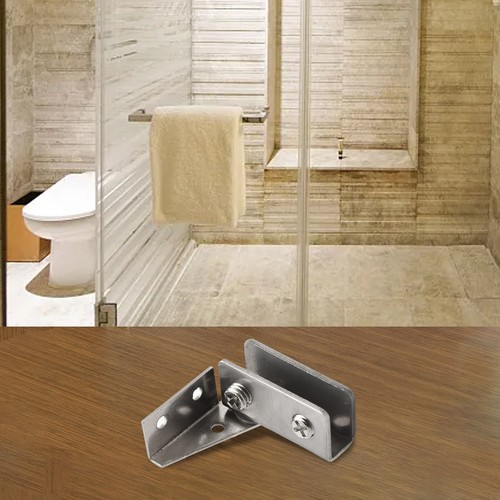 Charni��res robustes pour ��tag��res en verre et panneaux de verre salle de bain - Photo 6/29