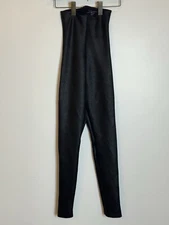 Commando Control Top Black Crushed Velvet Like Leggings Size XS RN 115807