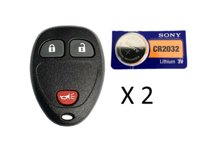 2 OEM Electronics Keyless Remotes 3B + 2 CR2032 Batteries OUC60270 15913420