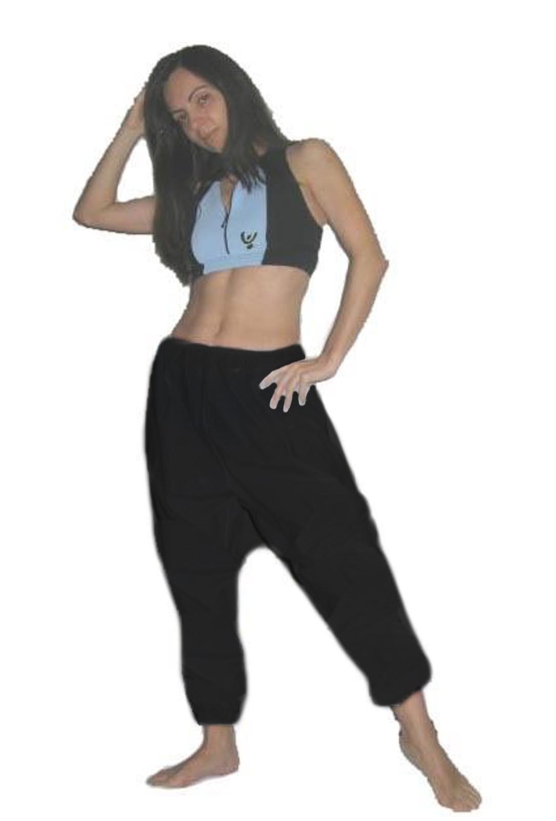 PANTALONE EFFETTO SAUNA -Nero, Tg.1- Azione Dimagrante, Favorisce Sudorazione