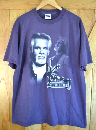 Vintage 90s Kenny Rogers Tultex World Tour Double Sided T-Sh 1990s vintage concert t-shirt, vintage, size XL, single stitch, B+ condition