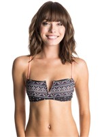 Roxy Gypsy Border Combo Coal Boho - Bandeau Womens Bikini Top Roxy Gypsy Border Combo Coal Boho - Bandeau Womens Bikini Top