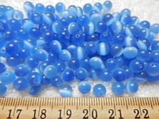 6MM CATS EYE SAPPHIRE BEADS, FREE SHIPPING