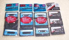 Lot of 12 Cassette Tapes  4 SEALED Packages of 3 Cassette tapes each 