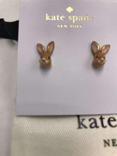 $48 KATE SPADE GOLD TONE BUNNY STUD EARRINGS KS23 - Picture 5 of 7