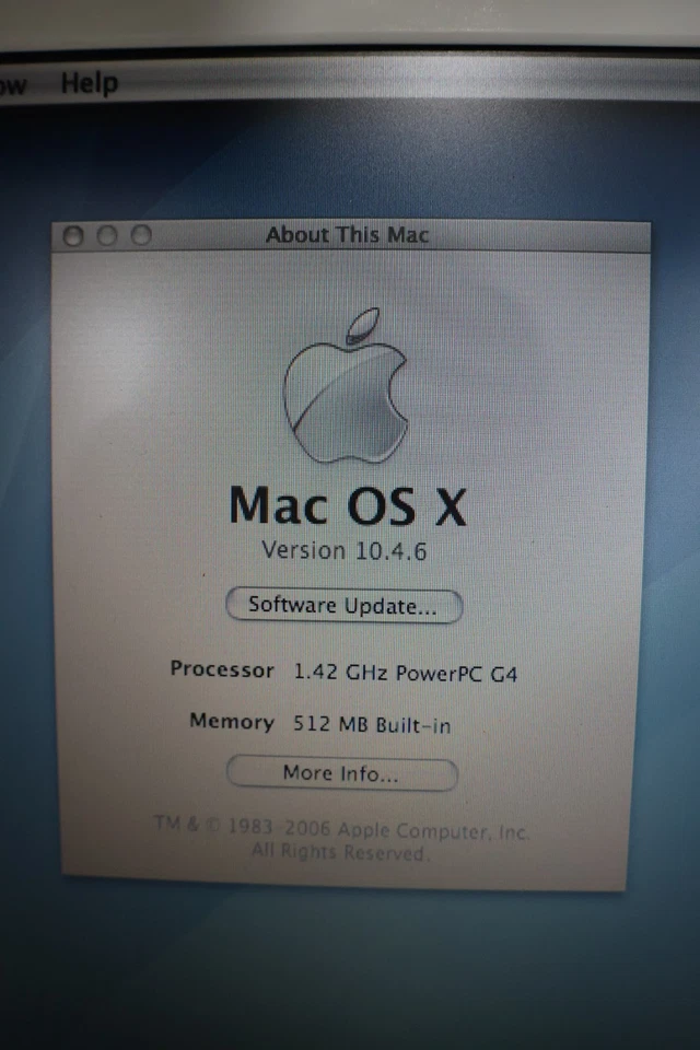 Macintosh iBook G4 1.42 GHz 14.1" LCD screen Mac OS 10.4.6 Model A1134- 512 MB - Image 3 of 4