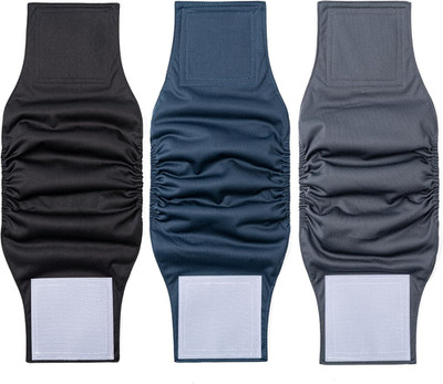 1 Pack 3 Reusable Dog Diapers Washable Male Belly Bands for Dogs, High Absorbing