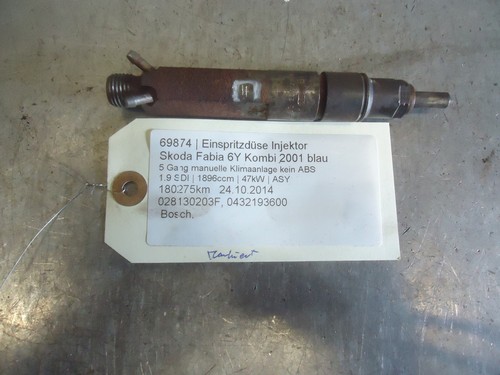 Skoda Fabia 6Y Einspritzd�se Injektor 028130203F 1.9 SDI 47kW ASY 69874