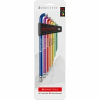 PB Swiss Tools PB 2222.LH-10 RB CN Hex Key L- Wrenches, RainBow, 9 Pcs