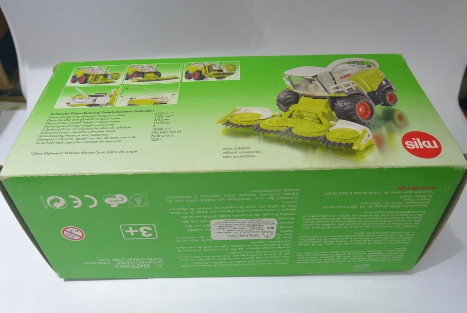 Siku 1:50 DieCast car Claas Jaguar 950 Forage Harvester With Orbis # 1993 - Image 4 of 4