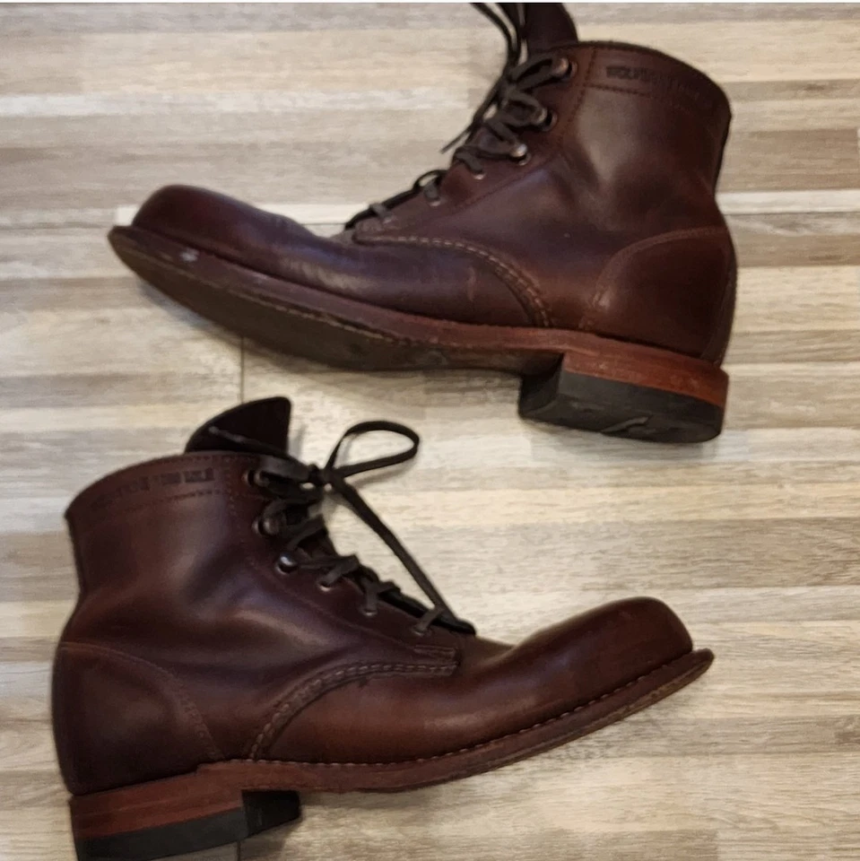 Wolverine Brown Leather 1000 Mile Samantha Pleet Ankle Boots Sz 6 B - Image 3 of 4