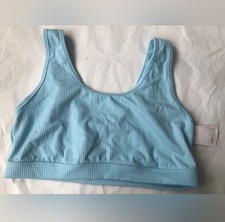 Auden Women's Unlined Scoop Neck Ribbed Bralette Size XXL Blue
