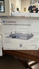 Audiovox KCD3180 Undercabinet Kitchen Clock Radio AM/FM CD Remote Silver