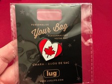 Lug Heart Canada Enamel Bag Charm  New In Package