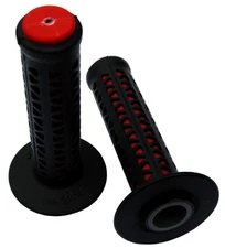 AME old school BMX Unitron bicycle grips - BLACK over RED