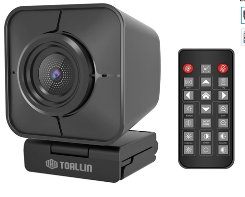 TOALLIN 4K UHD PDAF Autofocus Webcam for PC, 81° FOV, 5x Digital Zoom Dual Mic