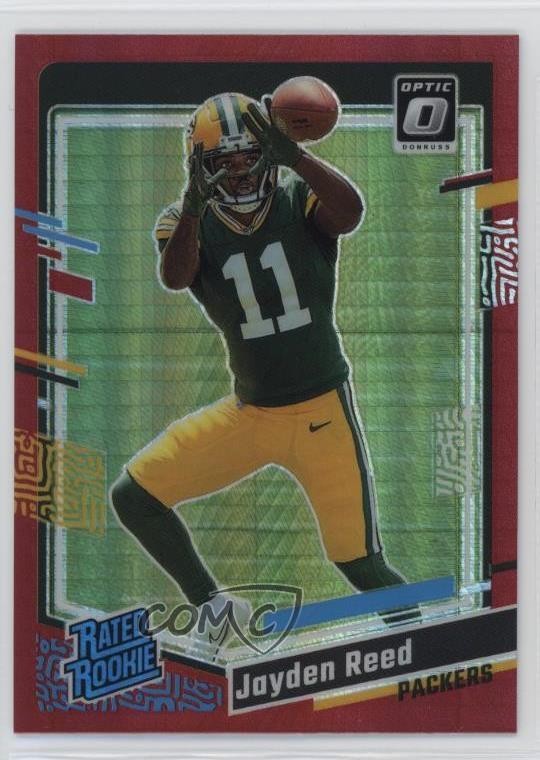 2023 Panini Donruss Optic Rated Rookie Red Hyper Prizm Jayden Reed #239 17iv
