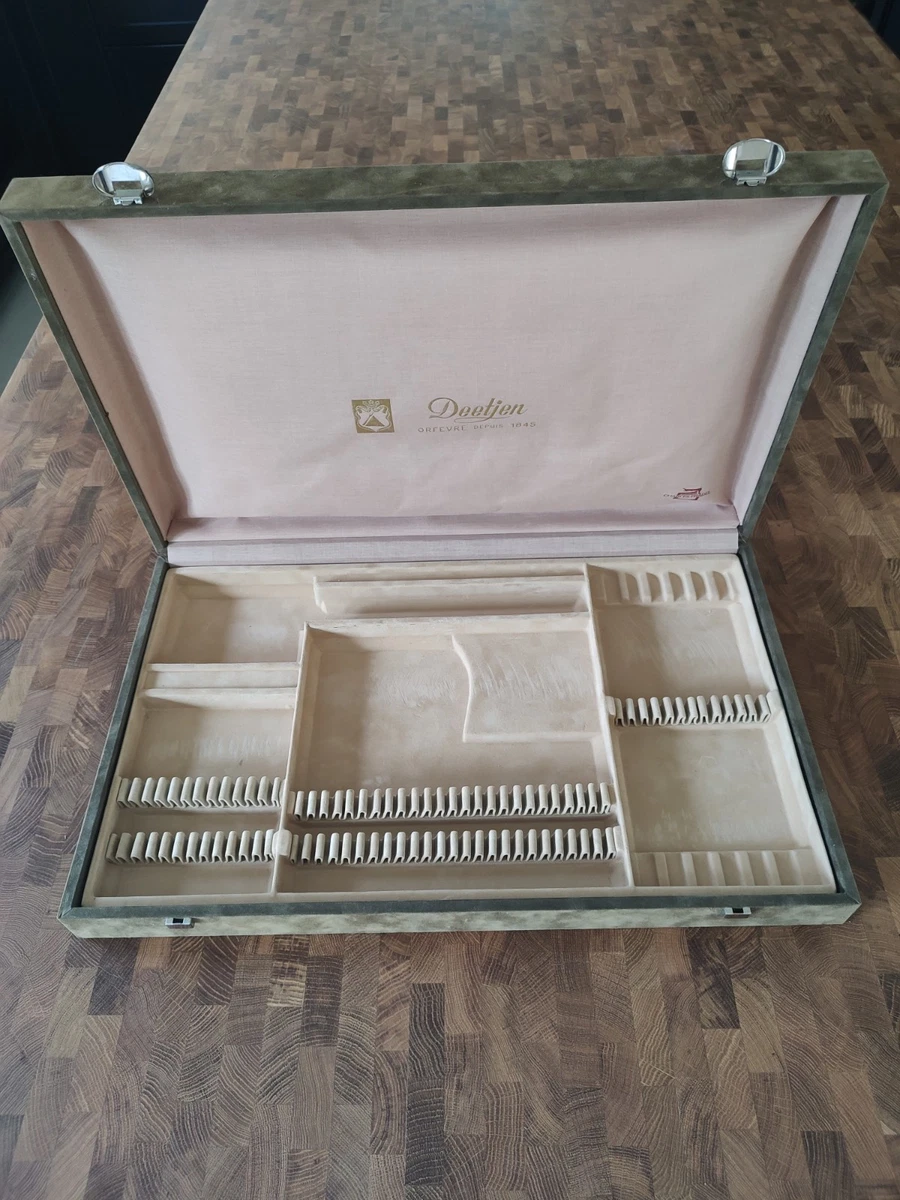 Coffret Argentier Vide Deetjen Pour Ménagère Argent Métal Argenté 49 Pce Couteau