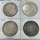 1887-S 1889 1897-O 1921 Morgan Dollar Lot of 4