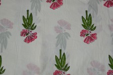 Hand Block New Print Fabric 100 Cotton 1 Yard NO TARRIF CHARGES 100 ZK 129
