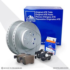 Original ATE Bremsen Set 2 Bremsscheiben Power Disc 4 Bremsbeläge vorne