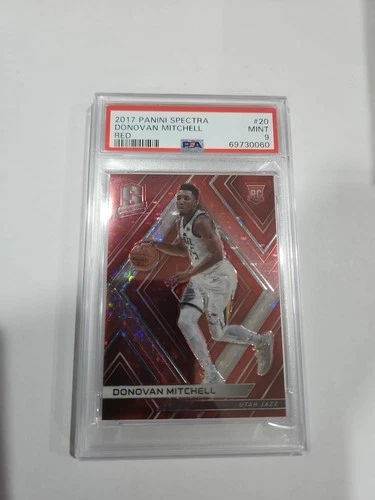2017 Panini Spectra Donovan Mitchel RC Red /75 PSA 9 UTAH JAZZ
