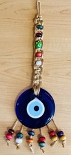 Handmade Turkish Evil Eye Nazar Wall Hanging Glass Amulet Decor Antalya Turkey 