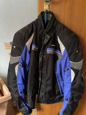 Motorradjacke Damen mit Protektoren , Probiker , schwarz/  blau Gr.46