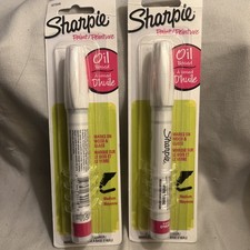 Set Of 2 Sharpie Paint Marker Medium Point White Oil Base School Arts Crafts