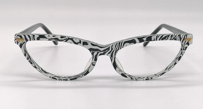 Vintage 55671 Cat Eye Vollrand Zebra Brillenfassung Damen Eyeglasses Frame