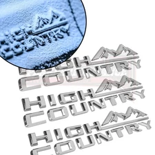 3X For Silverado Tahoe Suburban High Country Emblem Fender Tailgate Badge Chrome