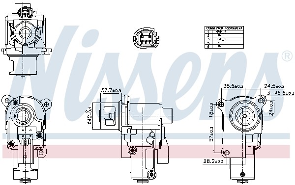 NISSENS-OE 98552-OE EGR Valve for VW