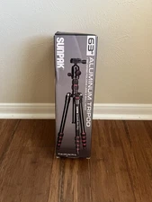 Sunpak - TravelLite Pro Reverse Folding 63" Tripod - Black with Red Accents
