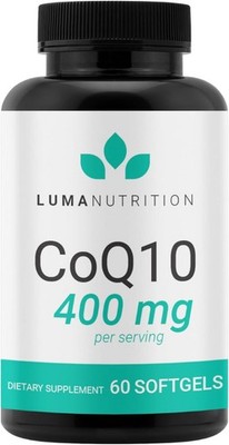 Luma Nutrition CoQ10 400mg Softgels - High-Absorption Coenzyme Q10 - Co Q-10 200