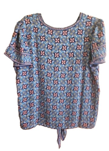 Max Studio Women's Plus Size Dressy Tunic Top Blouse Floral Geometric SZ 2X New - Picture 2 of 8