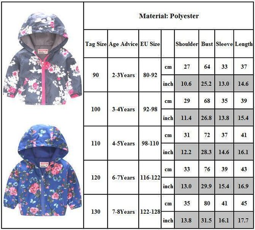 Kids Children Boys Girls Hooded Coat Casual Jacket Toddler Spring Autumn Clothes - Picture 2 of 22