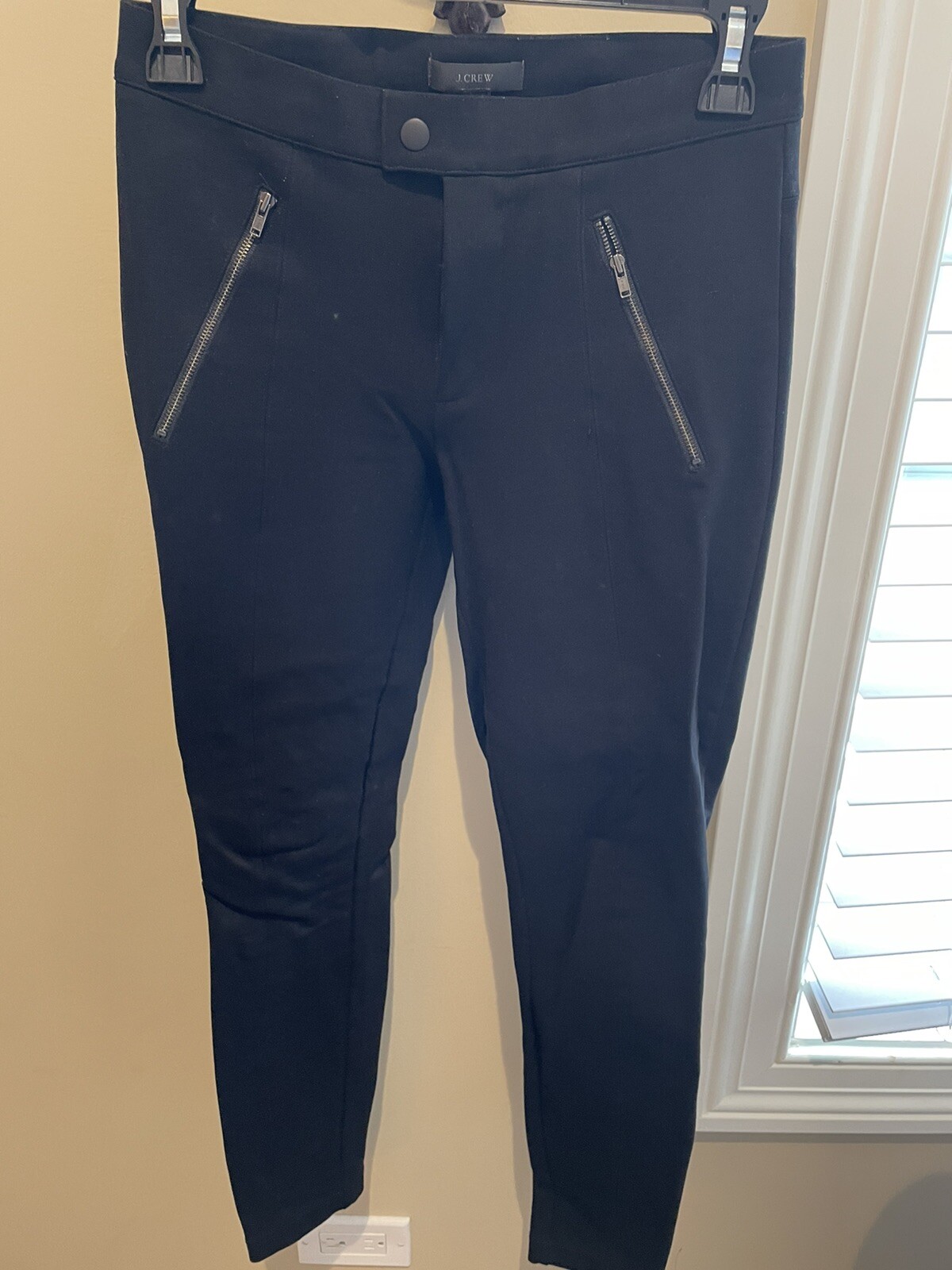 JCrew Black snap front ponte slim Pixie pants #B3… - image 3