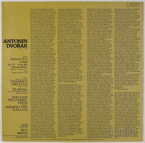 KARAJAN DVORAK SYMPHONY NO.5 NEW WORLD EMI ED.1 GERMAN QUADRAPHONIC SQ LP NM - Picture 2 of 3