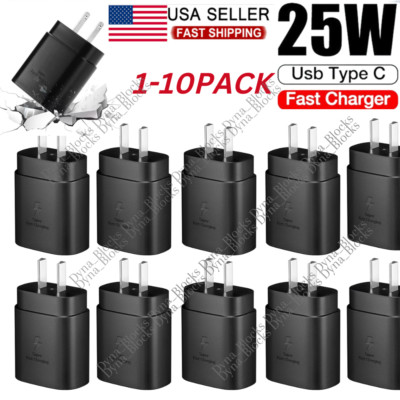 25W USB C Fast PD Wall Charger Adapter Type C Block Lot For Samsung/iPhone/iPad