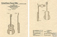 BUCK OWENS Guitar US Patent Art Print READY TO FRAME Acoustic