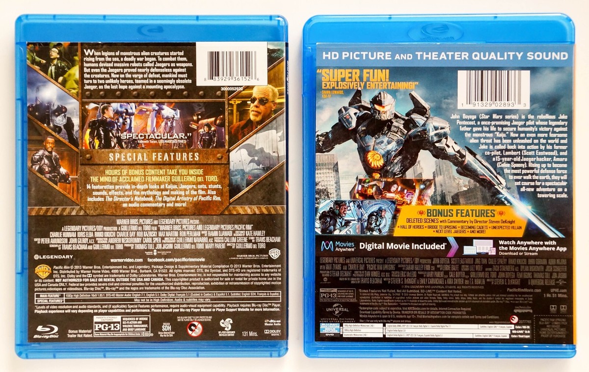 Pacific Rim & Pacific Rim Uprising Blu-Ray Lot, Idris Elba, John