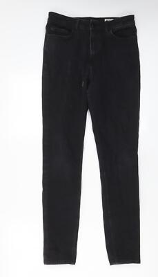 Marks & Spencer Damen Schwarz Baumwollmischung Skinny Jeans Größe 10 L29 in