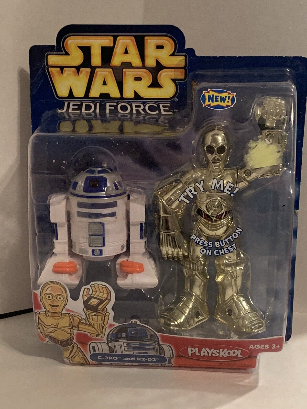 Playskool Star Wars Jedi Force C-3PO and R2-D2  Action Figure Set Hasbro 2004