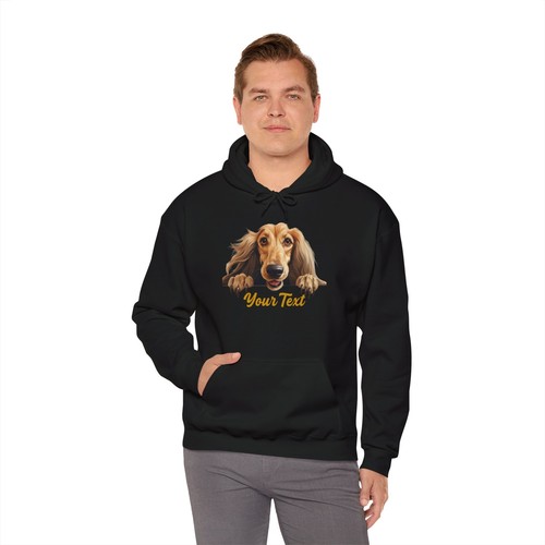 Afghan Hound Dog Hoodie | Hooded Sweatshirt | Custom Text | Gift for Dog Lovers - Picture 6 of 11