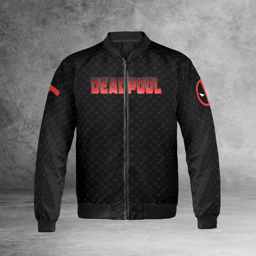 Never Too Old For Deadpool Superhero Black & Red Themed Jacket