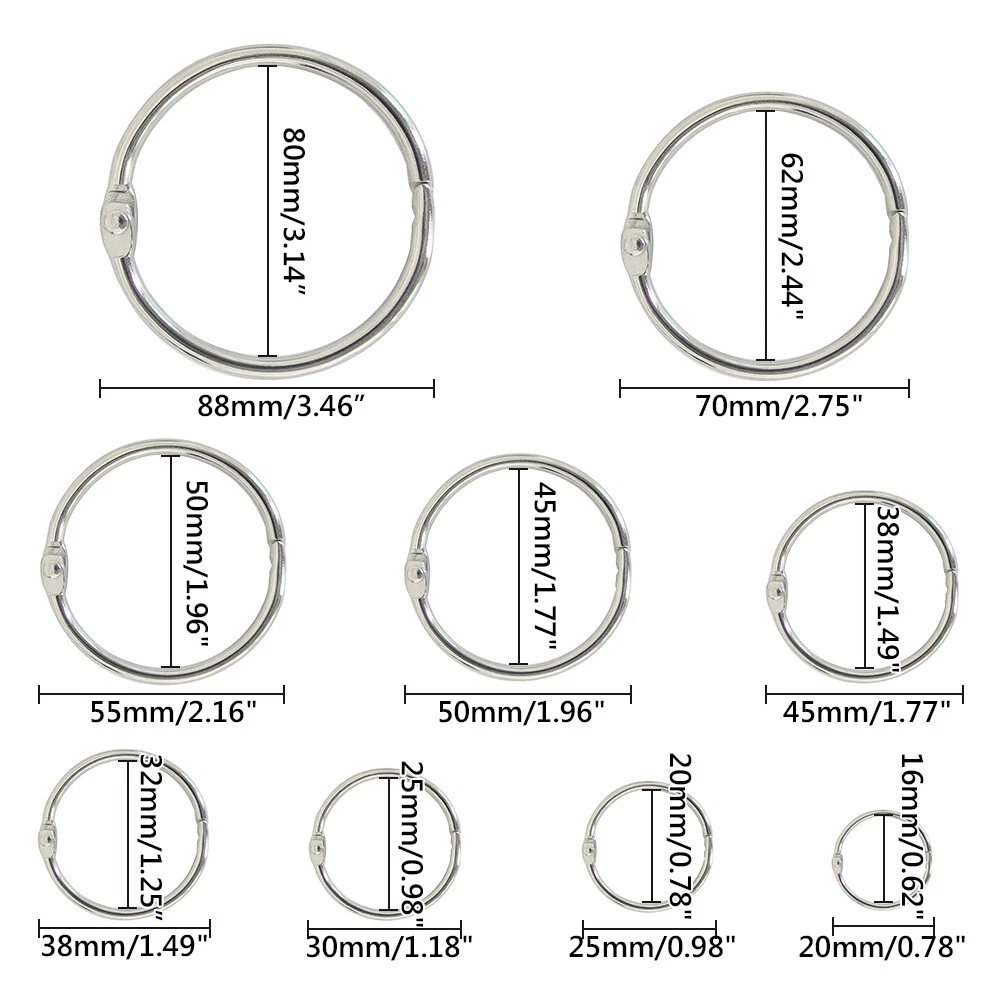 Ring on sale binder sizes