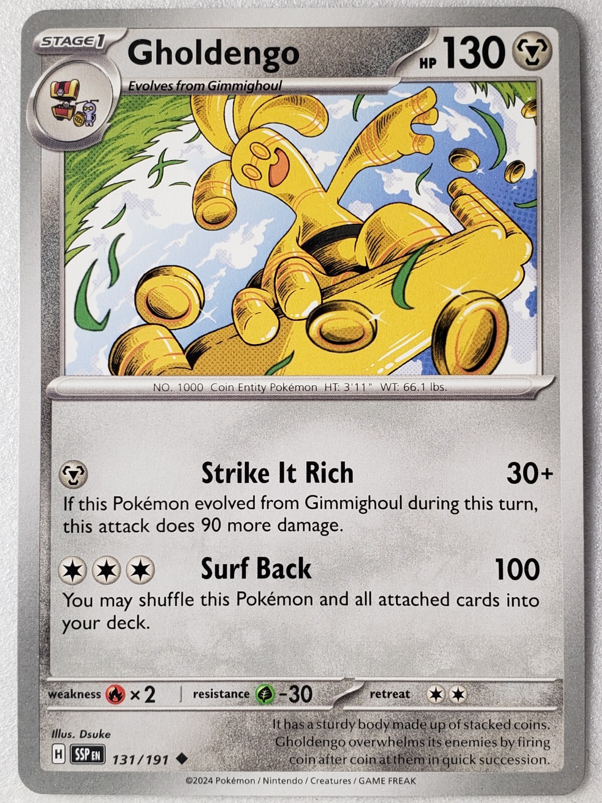 Gholdengo 131/191 NM / M Surging Sparks Pokemon Card $2 Combined Ship