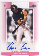 CHRISTIAN EIROA 2019 Leaf Perfect Game PG National Showcase Pink AUTO /3 FIU