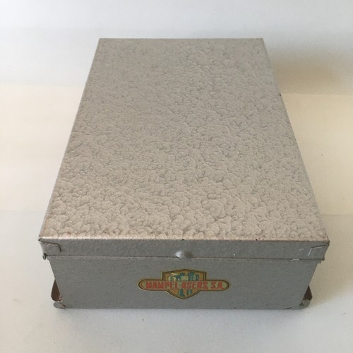 Bandeja de caja de almacenamiento MAMPEL-ASENS compartimento archivo años 60 metal 35 mm deslizable 12x17 cm - Imagen 9 de 17